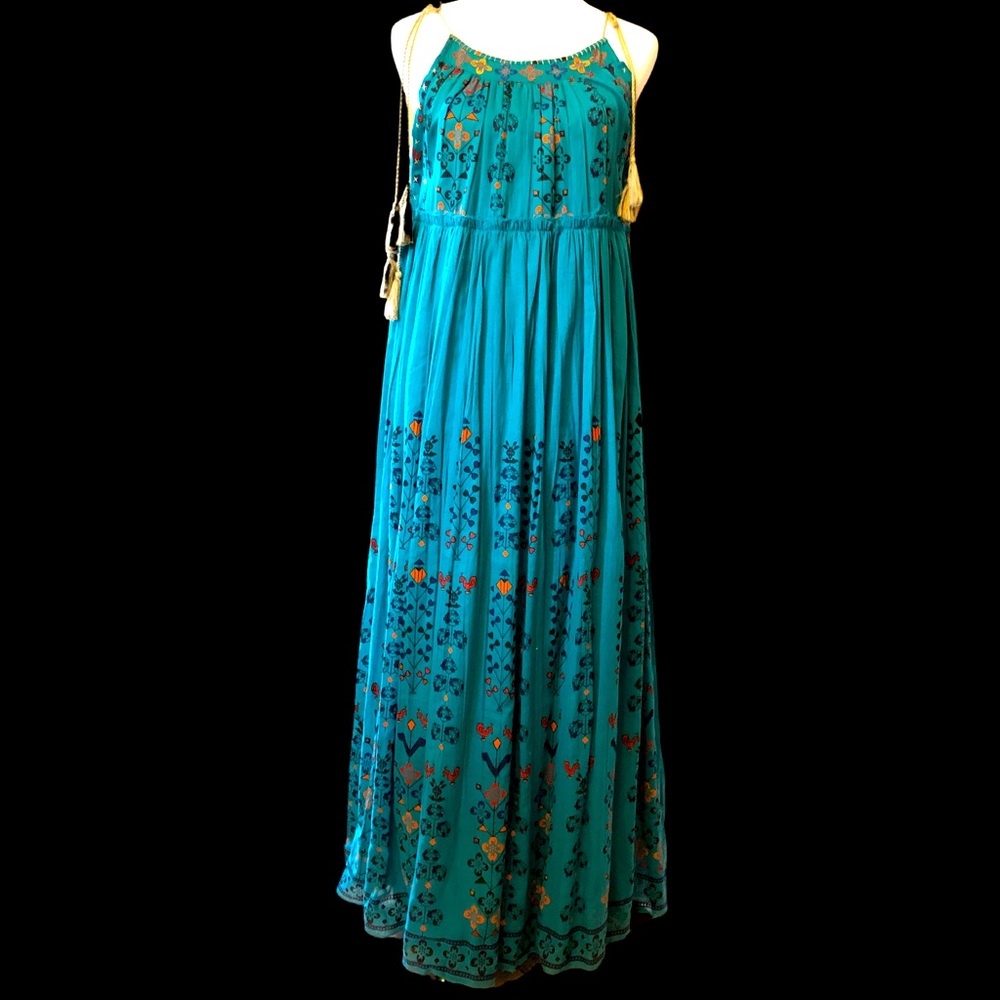 Woodstock halter dress shabby embroidered cotton